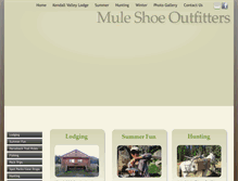 Tablet Screenshot of muleshoeoutfitters.com